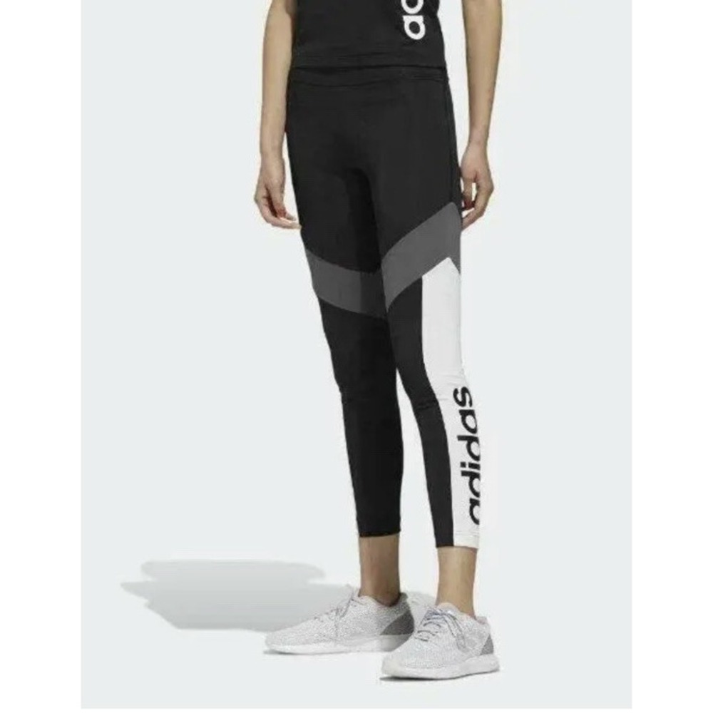 Adidas Womens 2‎ Move Pull On Leggings Colorblock Yoga Pants 7/8 Stretch Size M